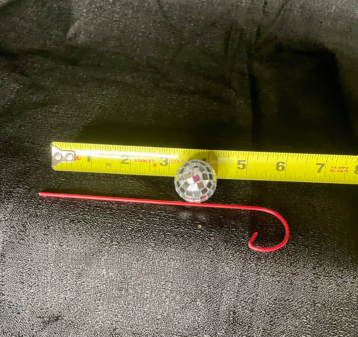 Disco Ball With Red Pole Plant Accessory