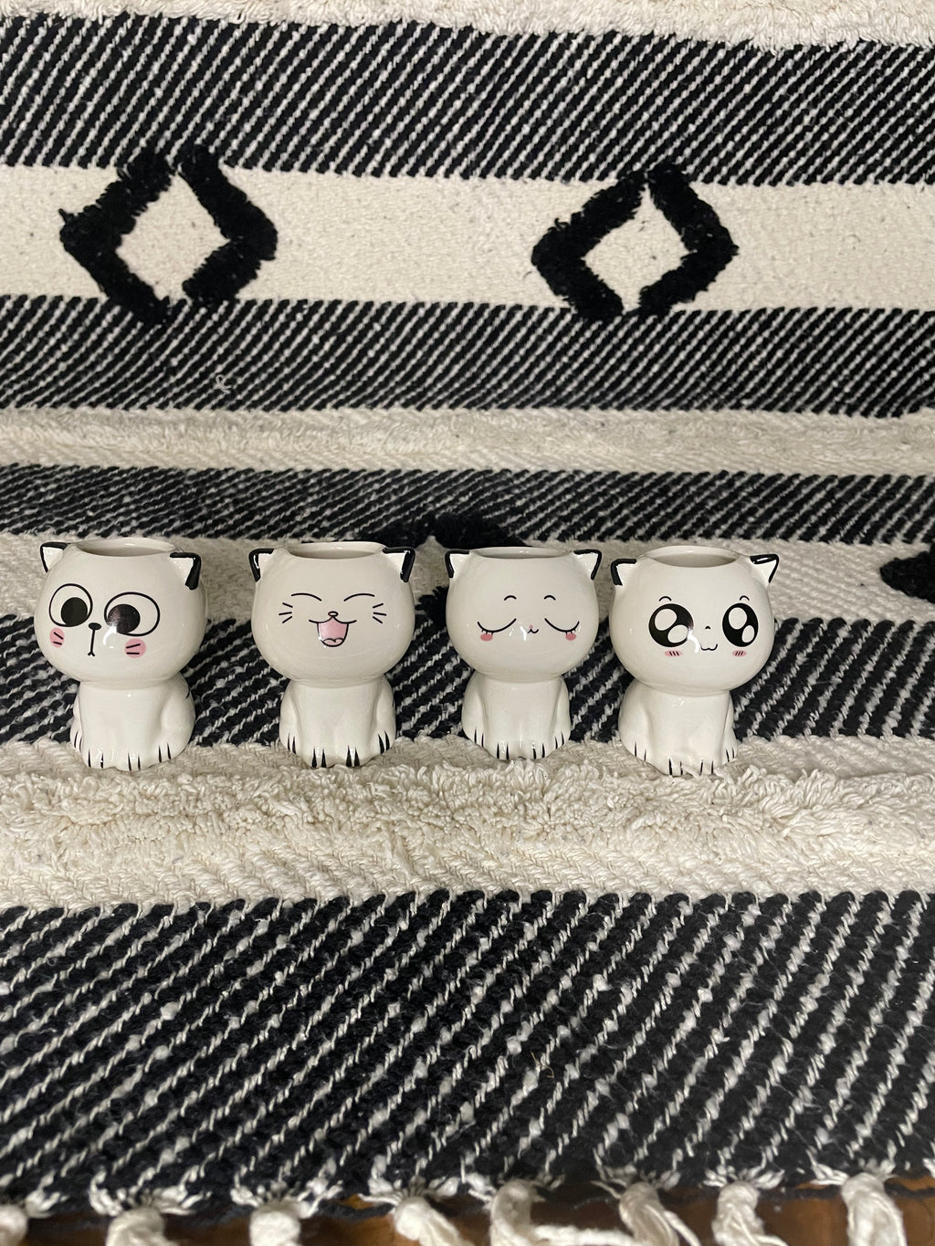 Mini Anime Ceramic Cat Planter
