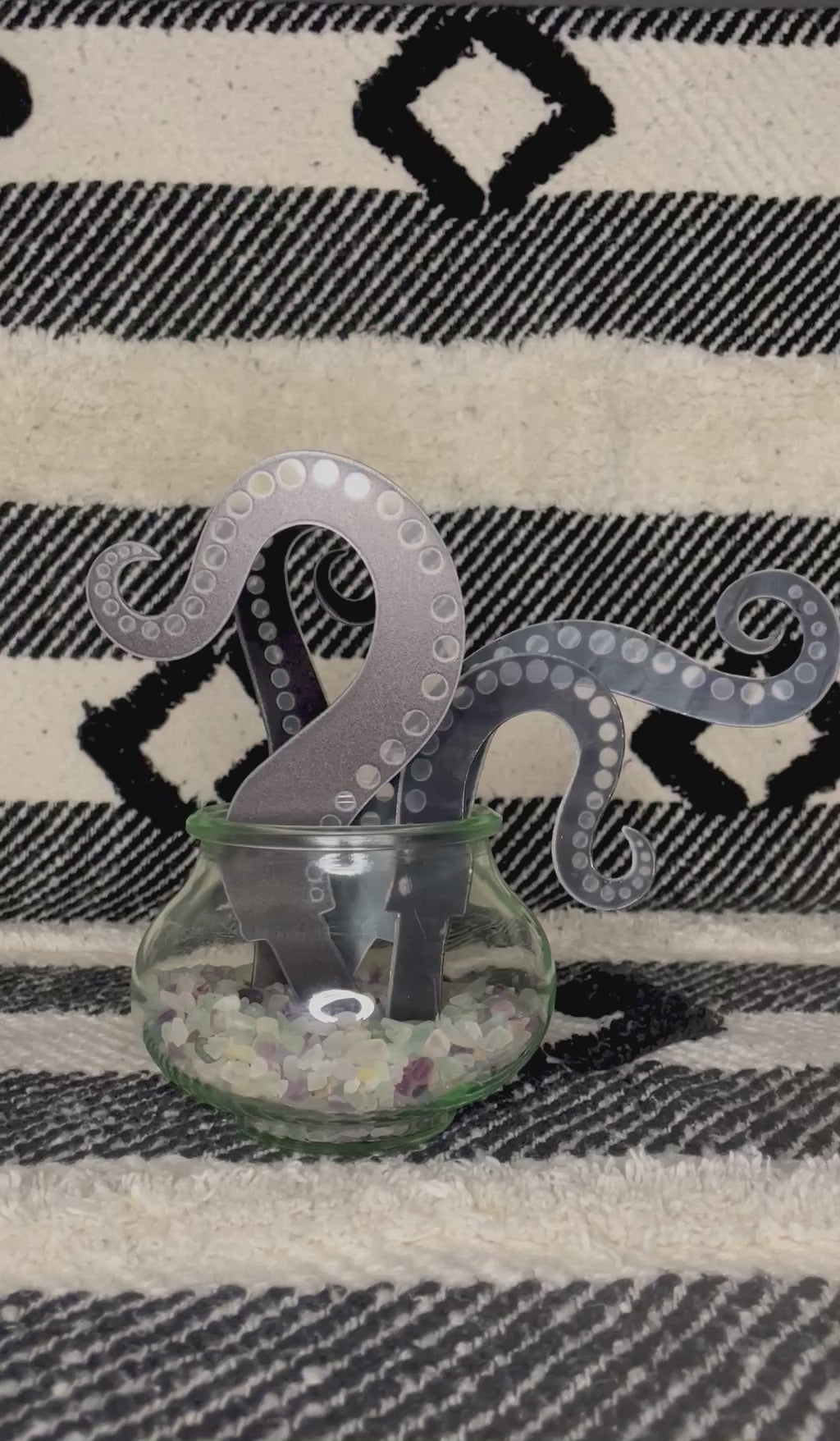 2D Black Plant Tentacles - Sold as a Pair